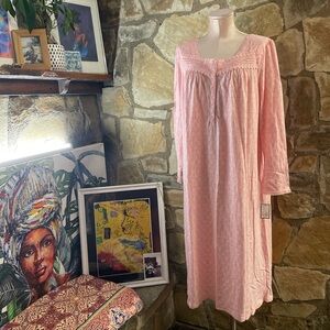 Croft & Barrow Pink Floral Long Sleeve Nightgown – Size L